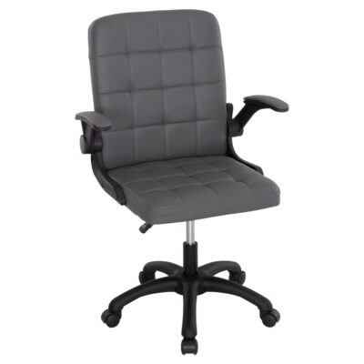 ΚΑΡΕΚΛΑ ΓΡΑΦΕΙΟΥ PORTIMA HM1197.03 ΓΚΡΙ PVC-ΜΑΥΡΟΣ NYLON ΣΚΕΛΕΤΟΣ & ΒΑΣΗ 66.5x60x97Υεκ