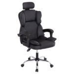 ΚΑΡΕΚΛΑ ΓΡΑΦΕΙΟΥ OCTAVIUS HM1202 ΜΑΥΡΟ PVC & NYLON-ΜΕΤΑΛ.ΧΡΩΜΙΟ ΒΑΣΗ 63x73x129Υεκ