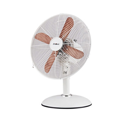 Ανεμιστήρας Επιτραπέζιος PRΤF-80621 Primo 12'' 30εκ. Λευκό - Ξύλο