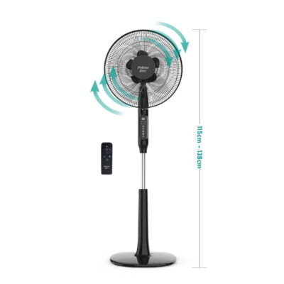 Ανεμιστήρας Ορθοστάτης PRSF-80615D Primo 16'' 40εκ. Με Τηλεχειριστήριο και DC μοτέρ Μαύρος