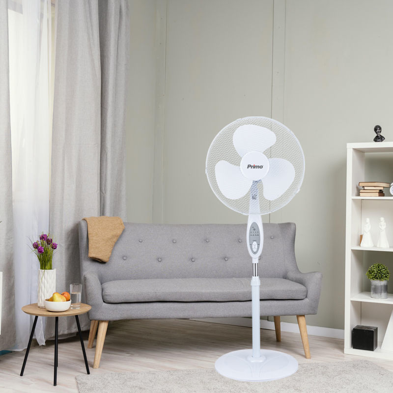 Ανεμιστήρας Ορθοστάτης PRSF-80644 Primo 40εκ. Λευκός Με Τηλεχειριστήριο