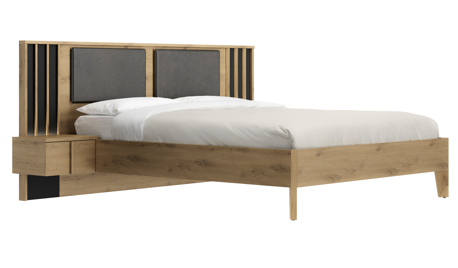 κρυφό φωτισμό στα κομοδίνα Artisan Oak / Black