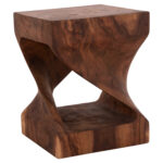 ΣΚΑΜΠΟ GEBO HM9754.21 ΤΕΤΡΑΓΩΝΟ--ΞΥΛΟ SUAR ΣΕ ΣΚΟΥΡΟ ΦΥΣΙΚΟ 35x35x45Yεκ.