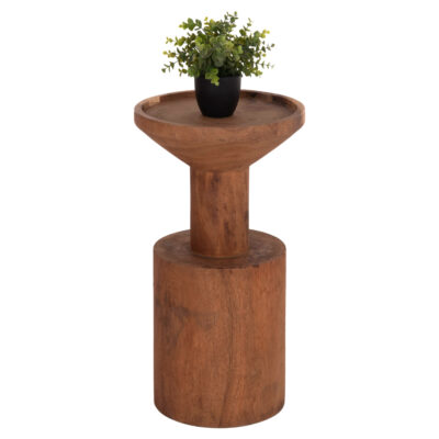 ΤΡΑΠΕΖΙ ΒΟΗΘΗΤΙΚΟ BERMAL HM9889.11 ΜΑΣΙΦ ΞΥΛΟ SUAR ΣΕ ΦΥΣΙΚΟ Φ35x65Υεκ.