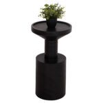 ΤΡΑΠΕΖΙ ΒΟΗΘΗΤΙΚΟ BERMAL HM9889.12 ΜΑΣΙΦ ΞΥΛΟ SUAR ΣΕ ΜΑΥΡΟ Φ35x65Υεκ.