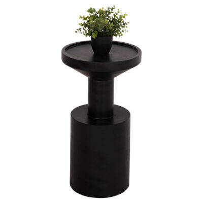 ΤΡΑΠΕΖΙ ΒΟΗΘΗΤΙΚΟ BERMAL HM9889.12 ΜΑΣΙΦ ΞΥΛΟ SUAR ΣΕ ΜΑΥΡΟ Φ35x65Υεκ.