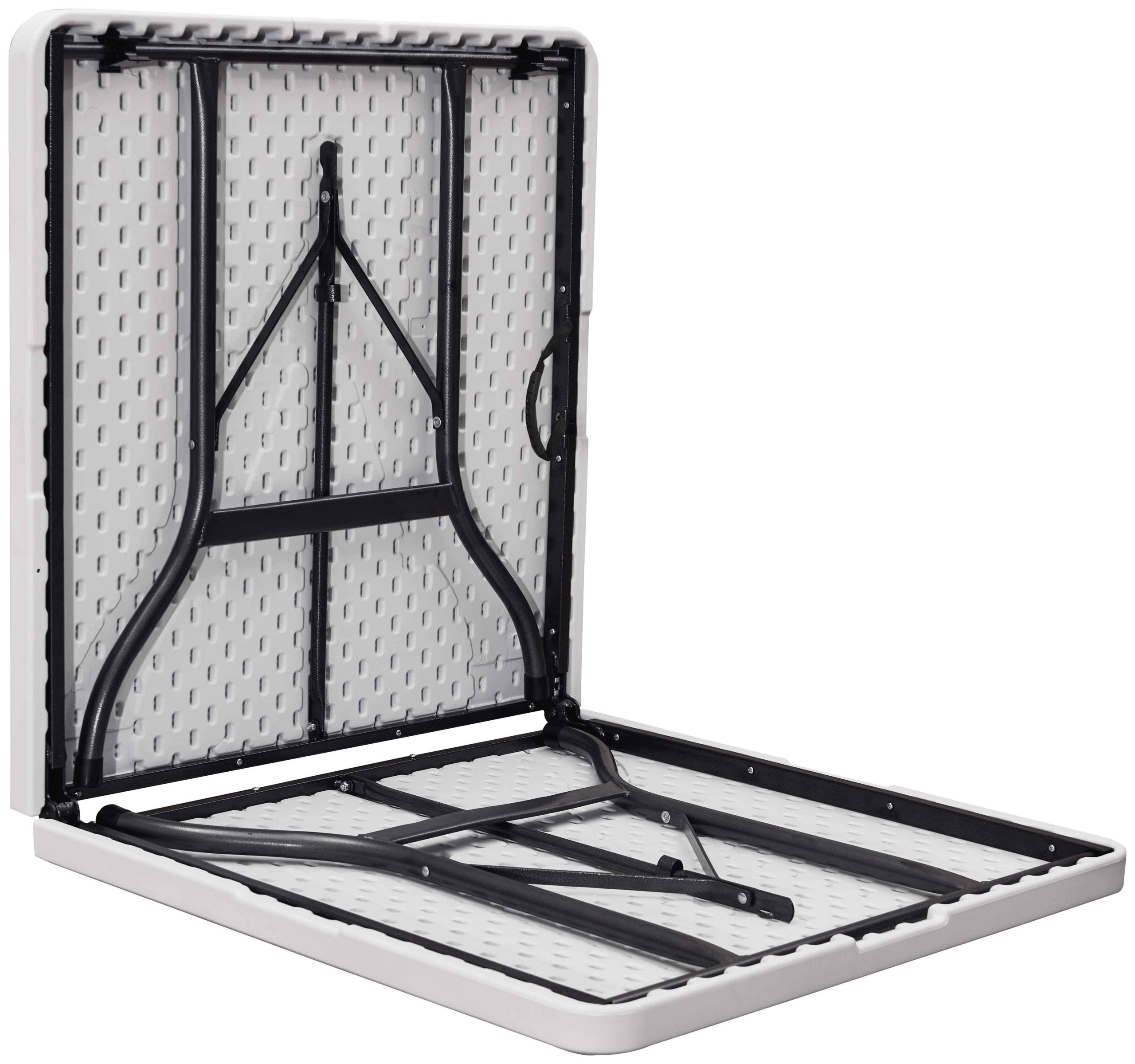 ΤΡΑΠΕΖΙ ΜΕΤΑΛΛΙΚΟ CATERING ΒΑΛΙΤΣΑ ΠΤΥΣΣΟΜΕΝΟ ΛΕΥΚΟ-ΔΙΑΣΤΑΣΕΙΣ: L152xW74,5xH72cm - Image 2