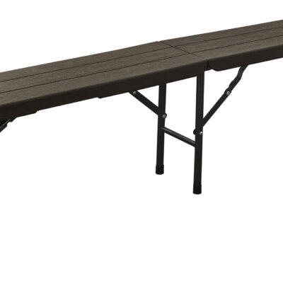 ΠΑΓΚΑΚΙ ΜΕΤΑΛΛΙΚΟ  CATERING ΠΤΥΣΣΟΜΕΝΟ ΣΕ ΑΠΟΜΙΜΗΣΗ ΞΥΛΟΥ-ΔΙΑΣΤΑΣΕΙΣ: L180xW25xH43cm