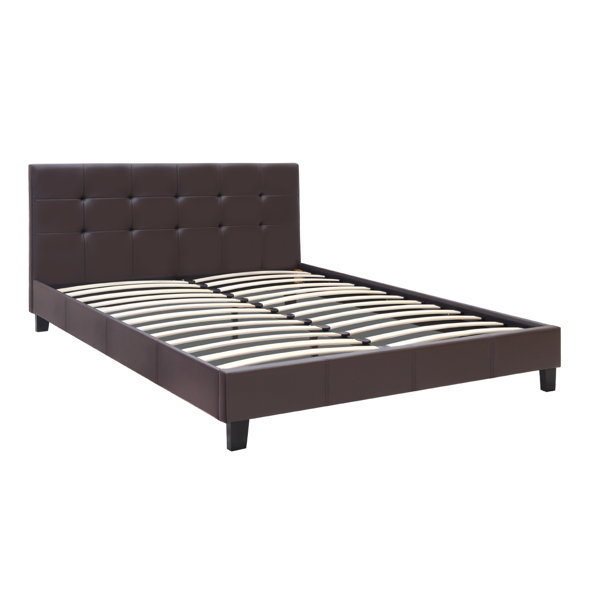 Κρεβάτι Sissy Megapap από τεχνόδερμα χρώμα καφέ 160x200εκ. - Image 2