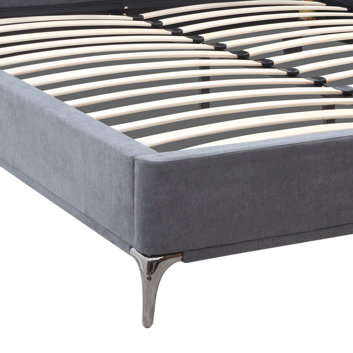 Κρεβάτι Megan Megapap υφασμάτινο χρώμα ανθρακί 160x200εκ. - Image 5