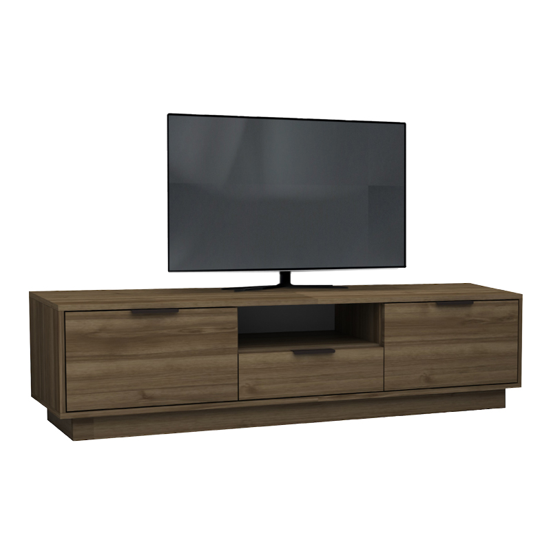 Έπιπλο τηλεόρασης Mensa Megapap χρώμα καρυδί 180x35x43cm. - Image 2