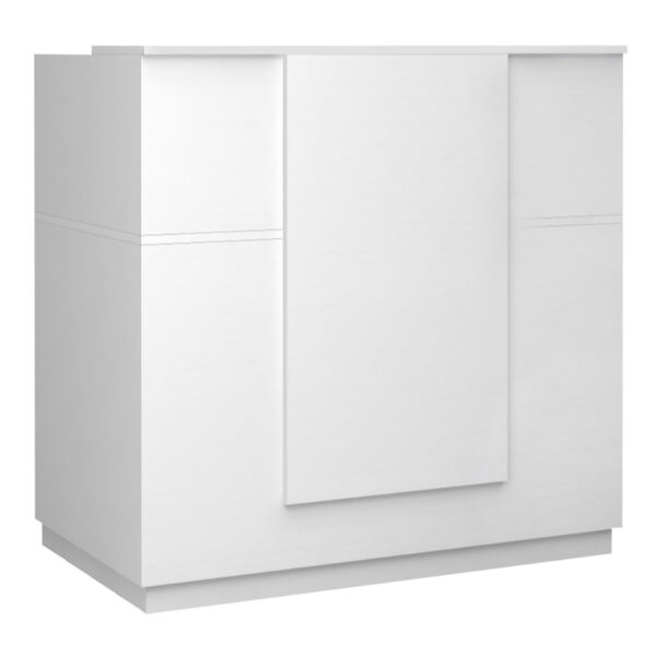 Γραφείο υποδοχής - reception Gemini Megapap χρώμα λευκό 120x70x110εκ. - Image 6