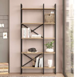 Βιβλιοθήκη Dusan Megapap χρώμα sepet oak 87,5x30x175εκ.