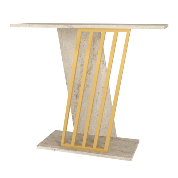 Κονσόλα Gravity Megapap χρώμα travertine - χρυσό 90x29,6x76,8εκ. - Image 3