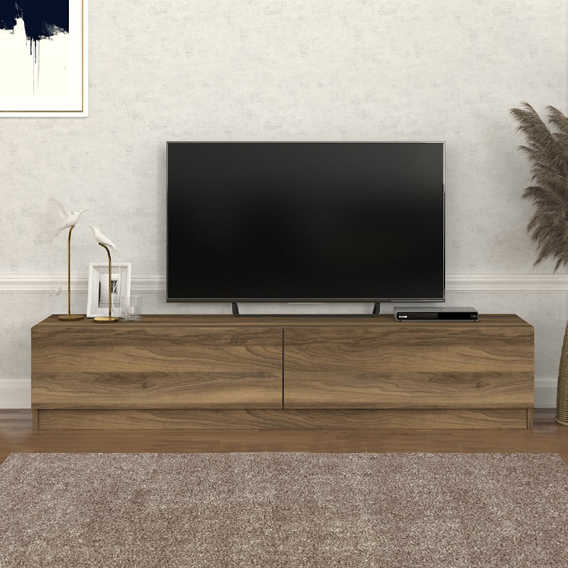 Έπιπλο τηλεόρασης Ahenk Megapap χρώμα καρυδί 160x31,3x32,9εκ. - Image 2