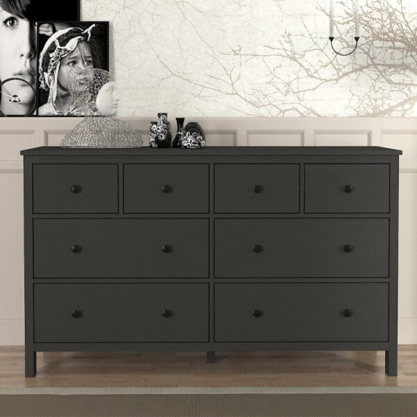 Συρταριέρα - Μπουφές Sabina Megapap χρώμα ανθρακί 160x50x96εκ. - Image 3