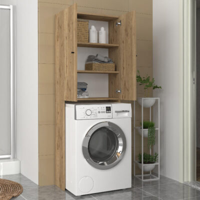 Έπιπλο πλυντηρίου Romme Megapap χρώμα sepet oak 65x27,1x180εκ.