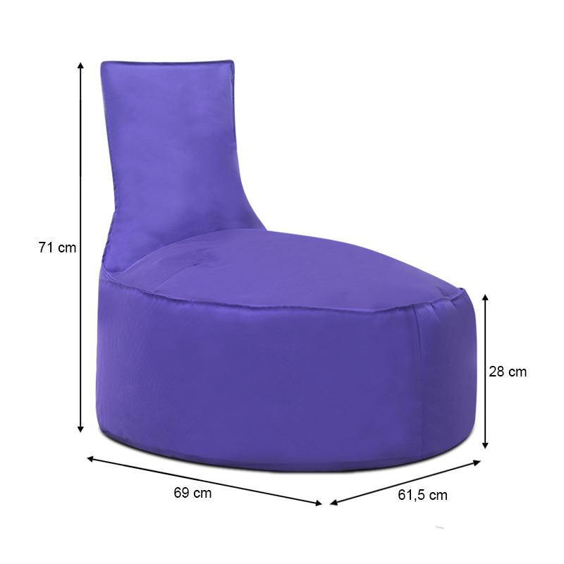 Πουφ παιδικό Bingo Megapap 100% αδιάβροχο χρώμα μωβ - Image 2