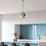 Φωτιστικό οροφής Neptun Megapap E27 μεταλλικό μονόφωτο χρώμα πράσινο Ø30x70εκ.