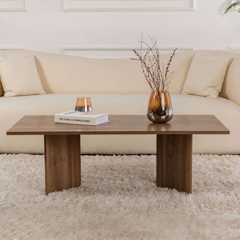 Τραπεζάκι σαλονιού Sabin Megapap χρώμα καρυδί 119x60x40εκ. - Image 2