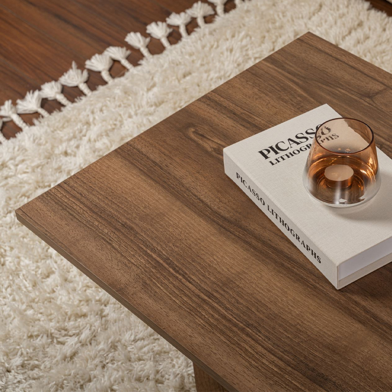 Τραπεζάκι σαλονιού Sabin Megapap χρώμα καρυδί 119x60x40εκ. - Image 4