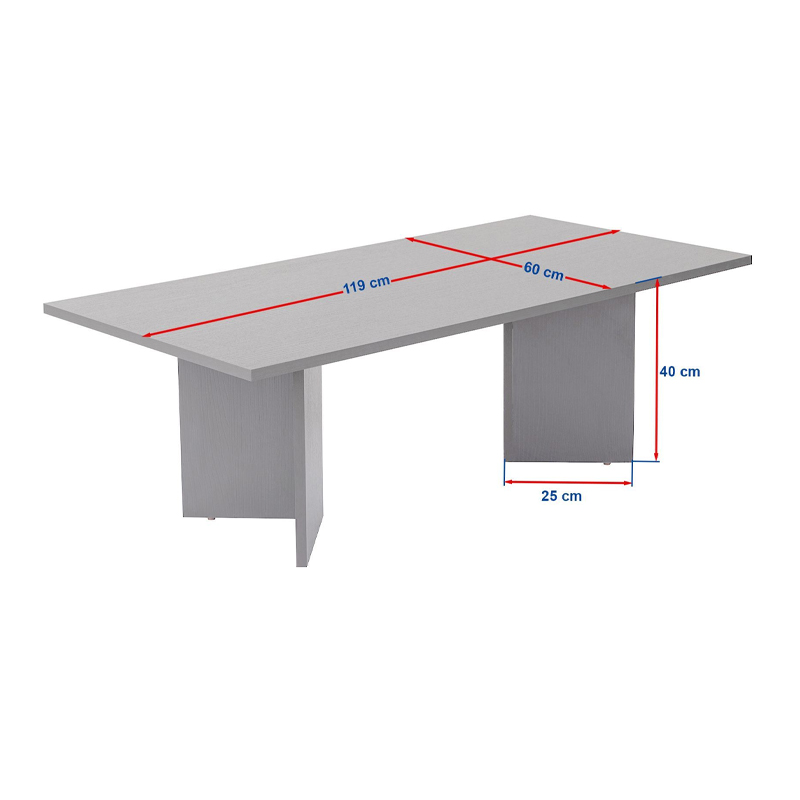 Τραπεζάκι σαλονιού Sabin Megapap χρώμα καρυδί 119x60x40εκ. - Image 6