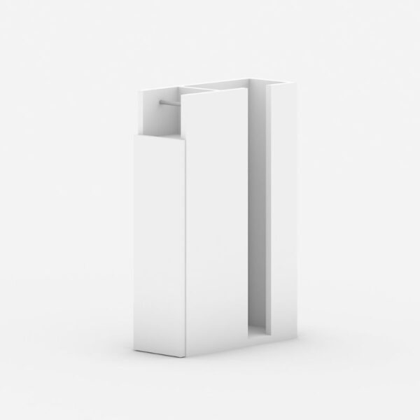 Ντουλάπι μπάνιου Paper Megapap χρώμα λευκό 17x42x66εκ. - Image 2