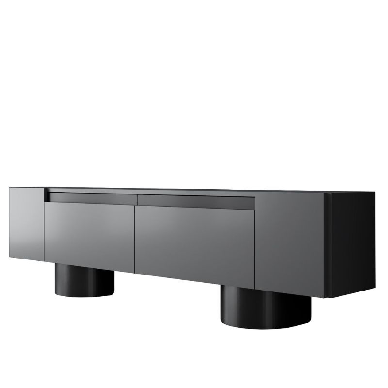 Έπιπλο τηλεόρασης Haven Megapap χρώμα ανθρακί 180x30x50εκ. - Image 6