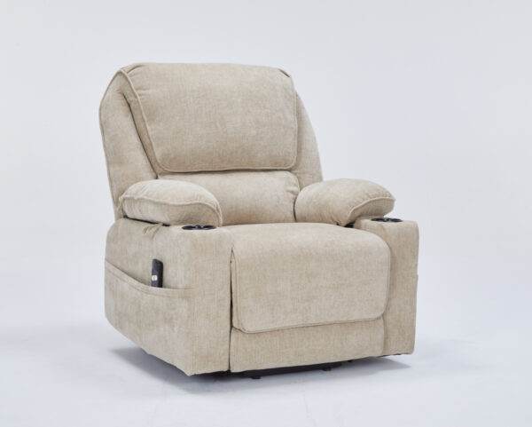 Selena πολυθρόνα relax lift 89x90x103εκ. με ηλεκτρική ανάκλιση Μπεζ ύφασμα