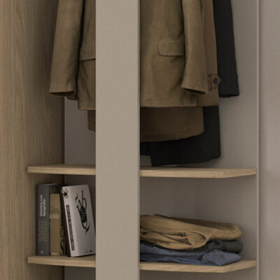Auriol ανοιχτή ντουλάπα 54x35x183εκ. Rookwood Oak / Grege