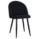 ΚΑΡΕΚΛΑ ODED ΜΕ ΜΕΤΑΛΛΙΚΑ ΜΑΥΡΑ ΠΟΔΙΑ & ΒΕΛΟΥΔΟ ΜΑΥΡΟ HM8731.14 45x52x77 εκ. 4τμχ