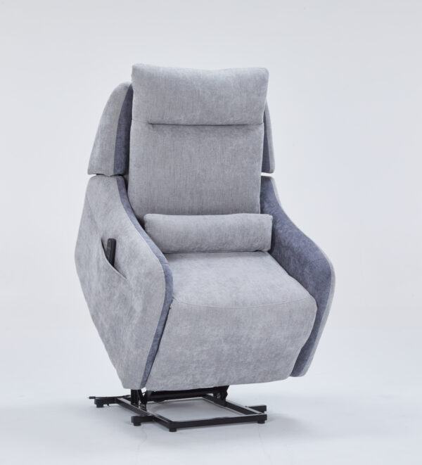 Mayfair πολυθρόνα relax Shiatsu massage lift με ηλεκτρική ανάκλιση 80x88x102εκ. Γκρι ανοιχτο/Γκρι σκούρο ύφασμα - Image 2