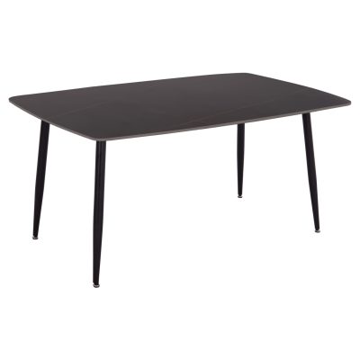 ΤΡΑΠΕΖΙ RAVEN HM18150.02 ΚΕΡΑΜΙΚΟ TOP ΜΕ ΟΨΗ ΜΑΥΡΟ ΜΑΡΜΑΡΟ 160x80x74Υεκ.