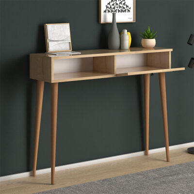 Κονσόλα Napoli Megapap χρώμα oak 90x29x88εκ.