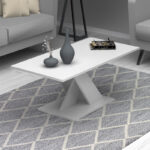 Τραπεζάκι σαλονιού Marcello Megapap χρώμα λευκό 110x55x47εκ.