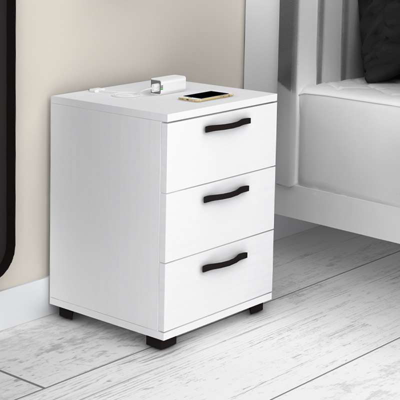 Κομοδίνο - συρταριέρα γραφείου Roco Megapap χρώμα λευκό 40x39x57εκ. - Image 2