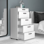 Συρταριέρα Helia Megapap χρώμα λευκό 60x44x108εκ.