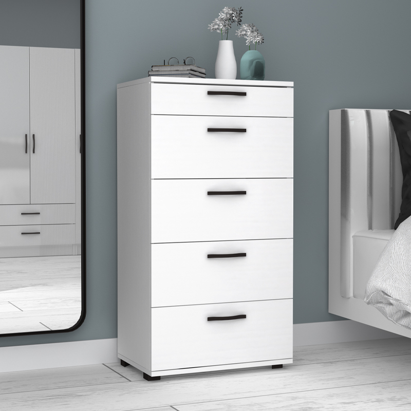 Συρταριέρα Helia Megapap χρώμα λευκό 60x44x108εκ. - Image 2