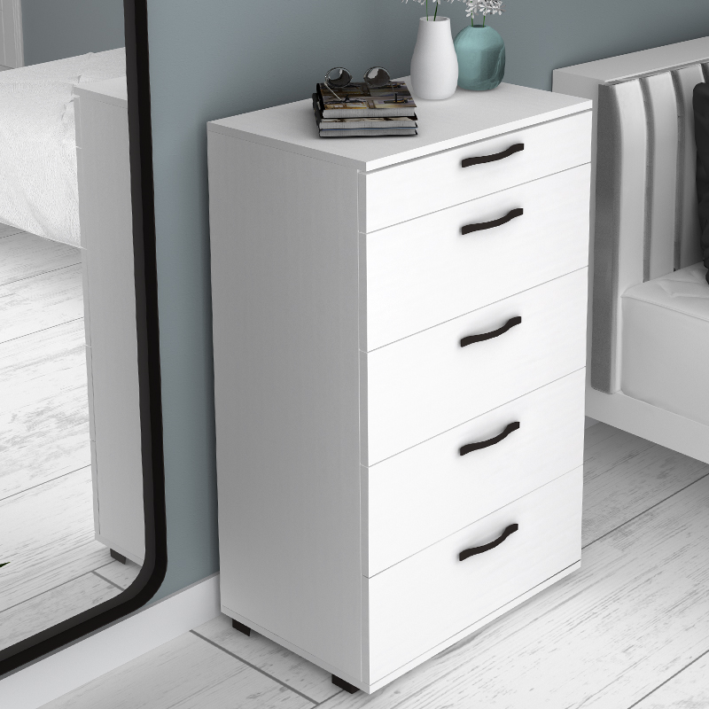 Συρταριέρα Helia Megapap χρώμα λευκό 60x44x108εκ. - Image 3