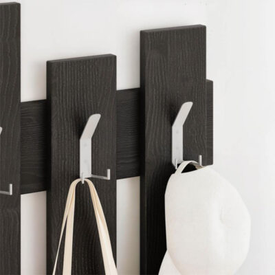 Κρεμάστρα τοίχου Wave Megapap χρώμα black wood 64x4x81εκ.