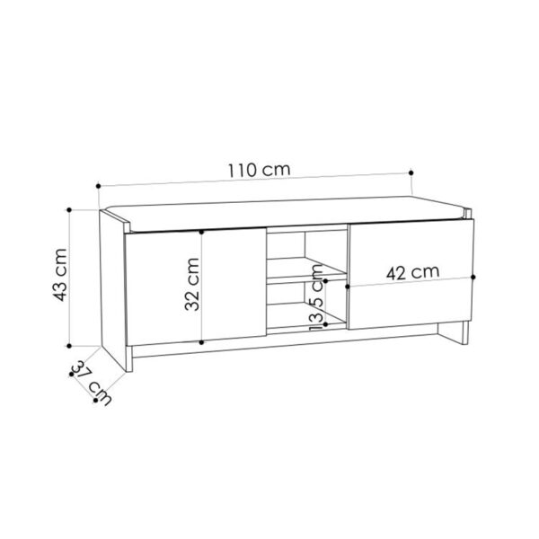 Παπουτσοθήκη Zulla Megapap χρώμα sandstone 110x37x43εκ. - Image 5