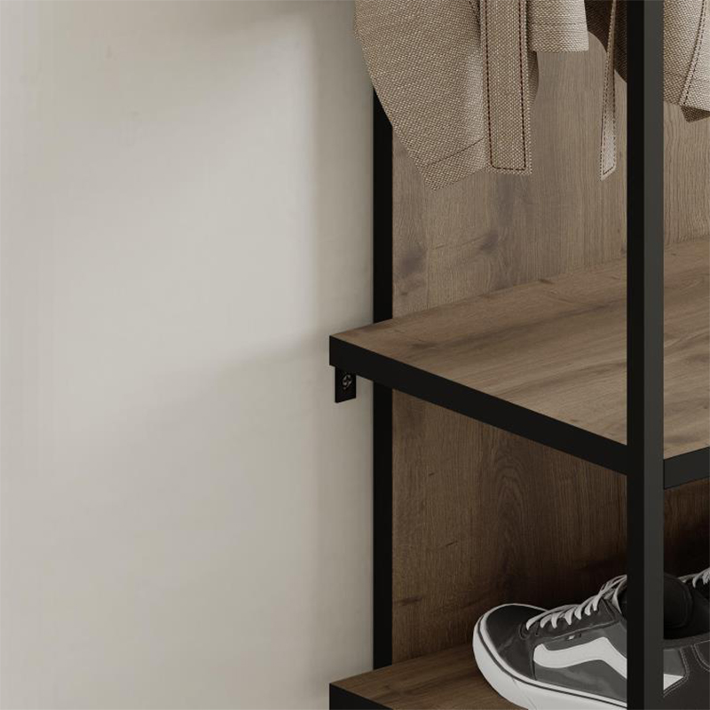 Έπιπλο εισόδου Archy Megapap χρώμα ανοιχτό καρυδί 53x31,7x180εκ. - Image 4