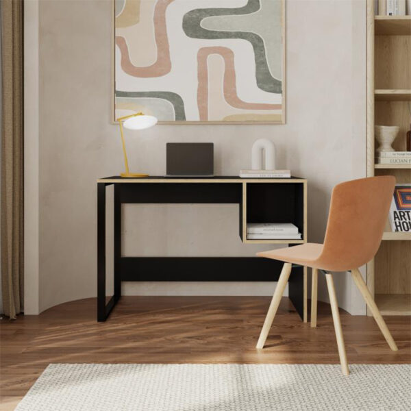 Γραφείο εργασίας Cubo Megapap χρώμα black wood 110x50x75εκ. - Image 2