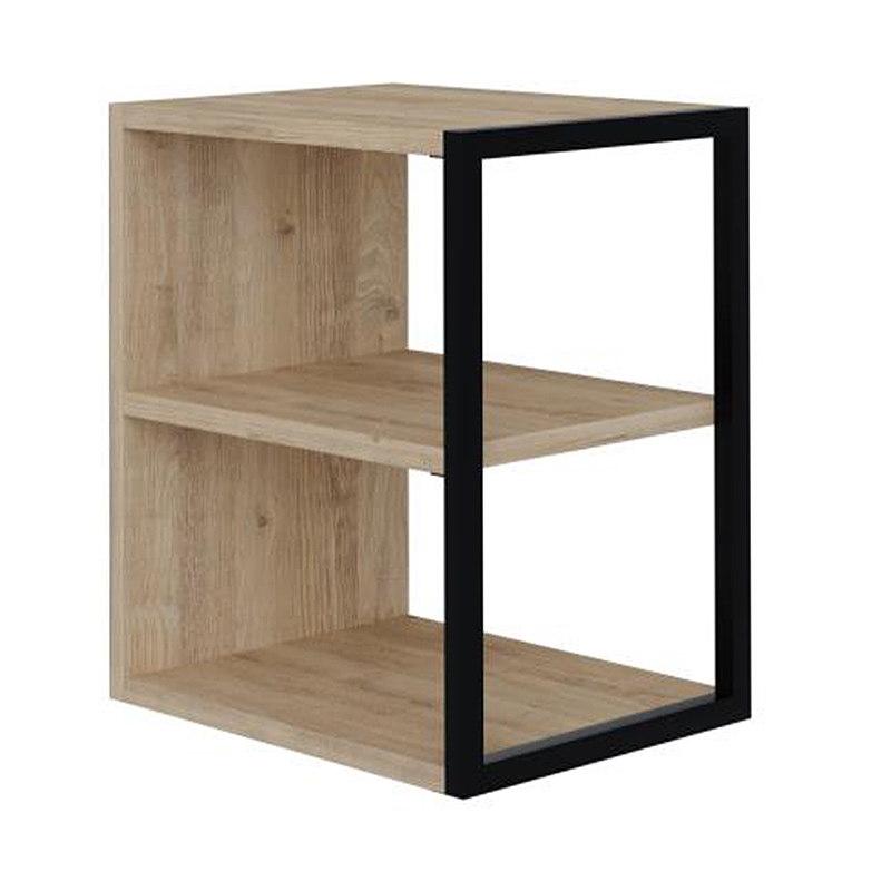 Τραπεζάκι βοηθητικό - Κομοδίνο Echo Megapap χρώμα sapphire oak 30x42x45εκ. - Image 3