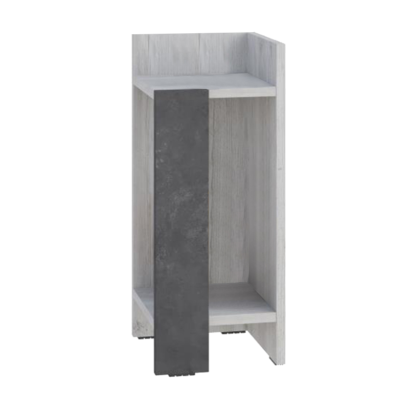 Κομοδίνο Elos Megapap δεξί χρώμα λευκό αντικέ - γκρι ρετρό 25x27x60εκ. - Image 2