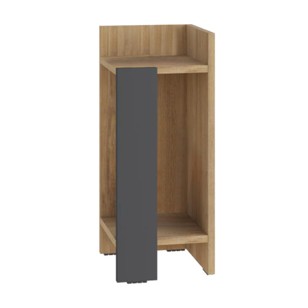 Κομοδίνο Elos Megapap δεξί χρώμα sapphire oak - ανθρακί 25x27x60εκ. - Image 2