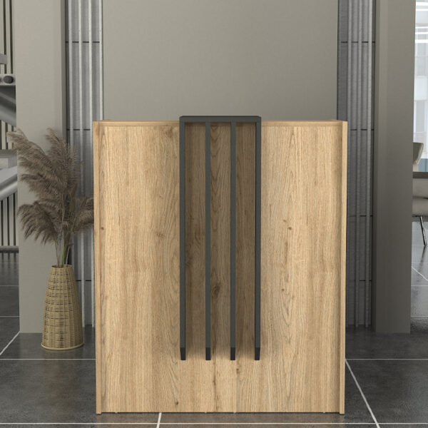 Γραφείο υποδοχής - reception Hola Megapap χρώμα sepet oak - ανθρακί 93,6x45,2x110,3εκ. - Image 3