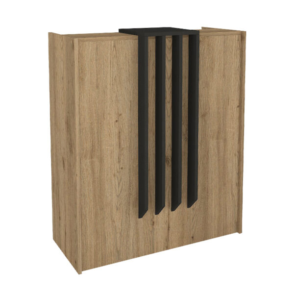Γραφείο υποδοχής - reception Hola Megapap χρώμα sepet oak - ανθρακί 93,6x45,2x110,3εκ. - Image 7