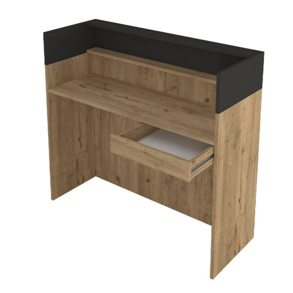 Γραφείο υποδοχής - reception Wilko Megapap με LED χρώμα sepet oak - ανθρακί 113,6x42x110εκ. - Image 5