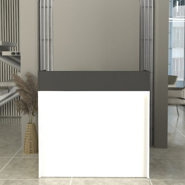 Γραφείο υποδοχής - reception Wilko Megapap με LED χρώμα λευκό - ανθρακί 113,6x42x110εκ. - Image 2
